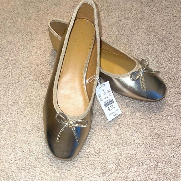NWT J Crew Gold Flats (Copy) - Picture 3 of 4